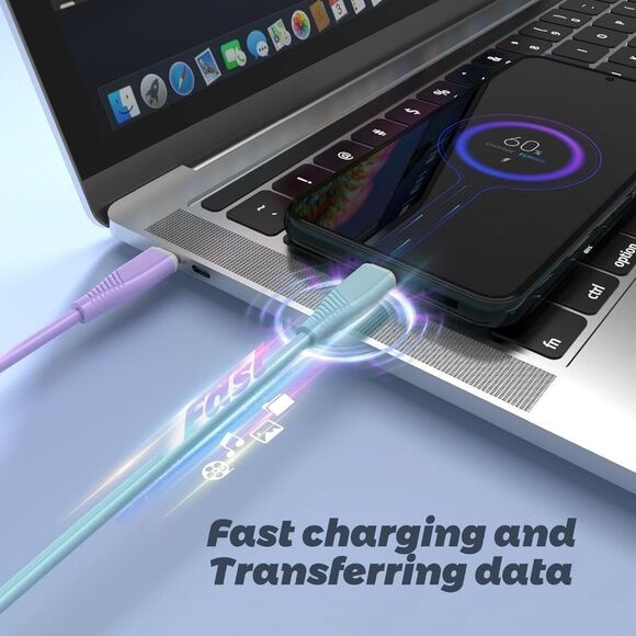 3 Pack 6 FT Type C Fast Charging Cable 60W USB C Charger Cable USB C - Picture 3 of 7